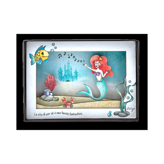 PYXIS ARIEL SIRENA ESTEGO | in legno con led | 17x12cm
