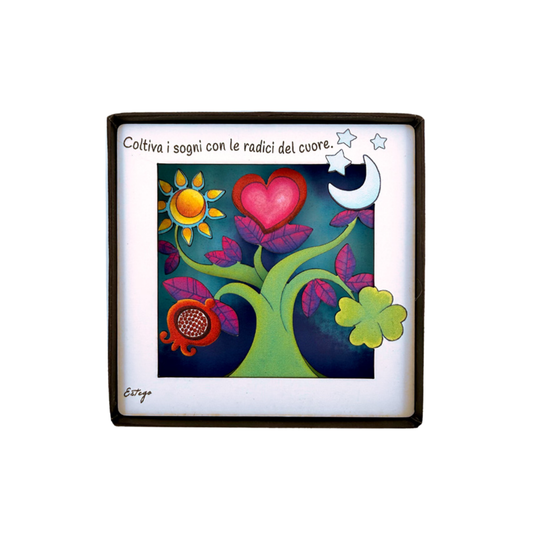 PYXIS "ALBERO DELLA VITA" ESTEGO | in legno con led | 10x10cm