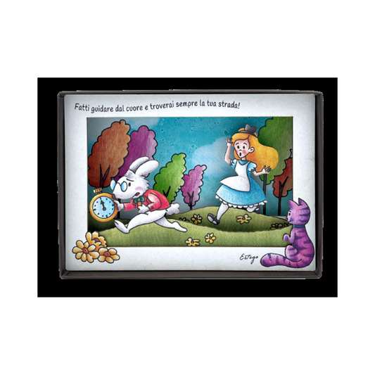 PYXIS ALICE ESTEGO | in legno con led | 17x12cm