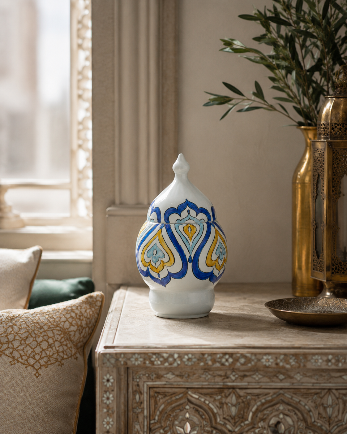 POTICHE LANTERNA MARRAKECH SOPHIE MARIAGE | in ceramica vari colori | 21cm