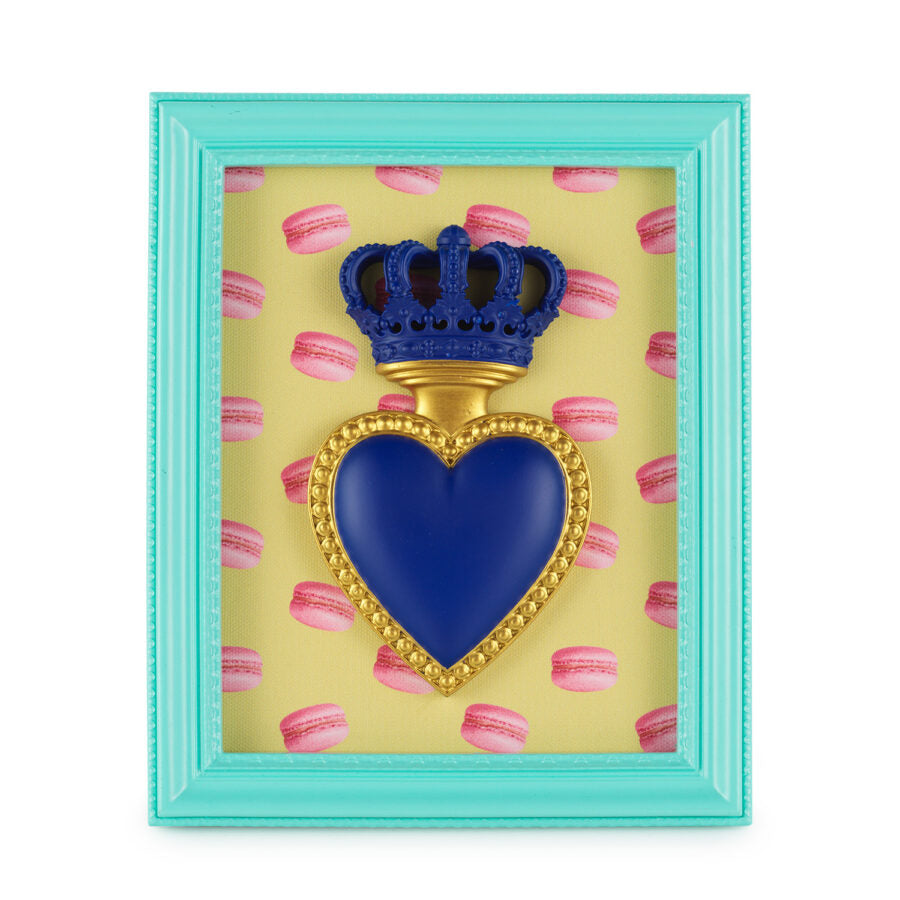 QUADRO TON COEUR CUORE E MACARONS HENRIETTE - in resina - 22x18cm | Adele Chérie