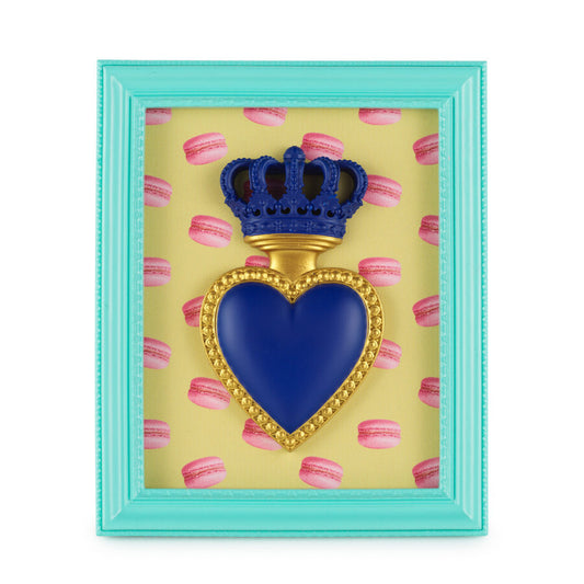 QUADRO TON COEUR CUORE E MACARONS HENRIETTE - in resina - 22x18cm | Adele Chérie