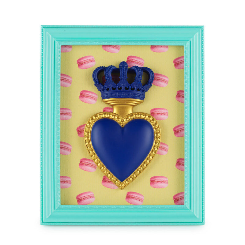 QUADRO TON COEUR CUORE E MACARONS HENRIETTE - in resina - 22x18cm | Adele Chérie
