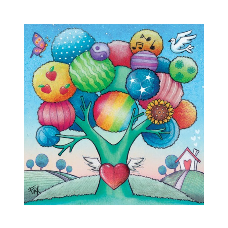 QUADRO "L'ALBERO DEL CUORE" ESTEGO - in legno - 30x30cm | Adele Chérie
