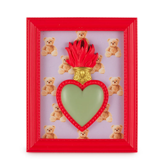 QUADRO TON COEUR CUORE E ORSETTI HENRIETTE - in resina - 22x18cm | Adele Chérie