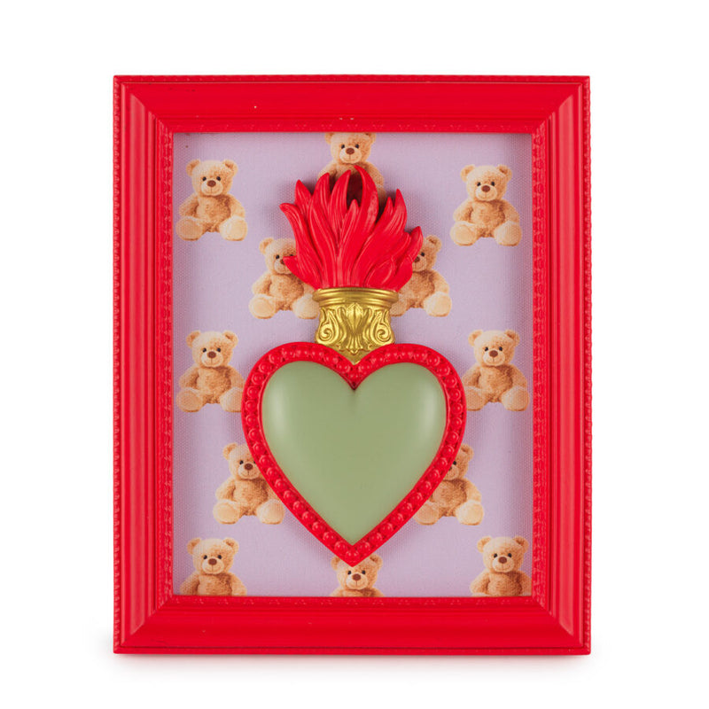 QUADRO TON COEUR CUORE E ORSETTI HENRIETTE - in resina - 22x18cm | Adele Chérie