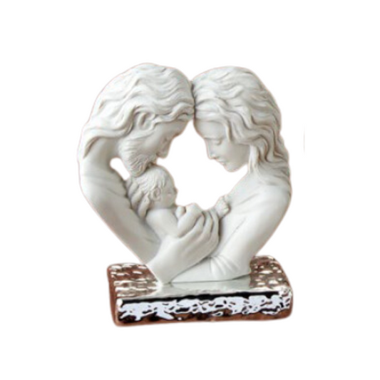 SACRA FAMIGLIA CON BASE GIOVINARTE | in resina con base in vari colori | varie misure