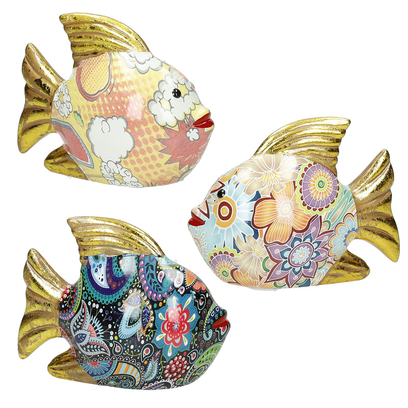 SALVADANAIO PESCIOLINO BRANDANI | decori assortiti | 14x6x12cm