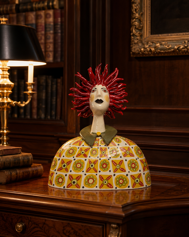 SCULTURA MADRE FUOCO TERRE DI SCIROCCO - in ceramica - 28x17x33cm | Adele Chérie