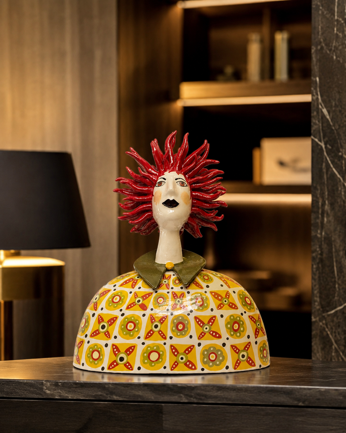 SCULTURA MADRE FUOCO TERRE DI SCIROCCO | in ceramica | 28x17x33cm