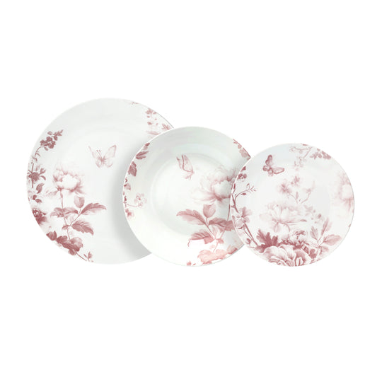 SERVIZIO PIATTI VIE EN ROSE ANDREA FONTEBASSO | in porcellana | 18pz