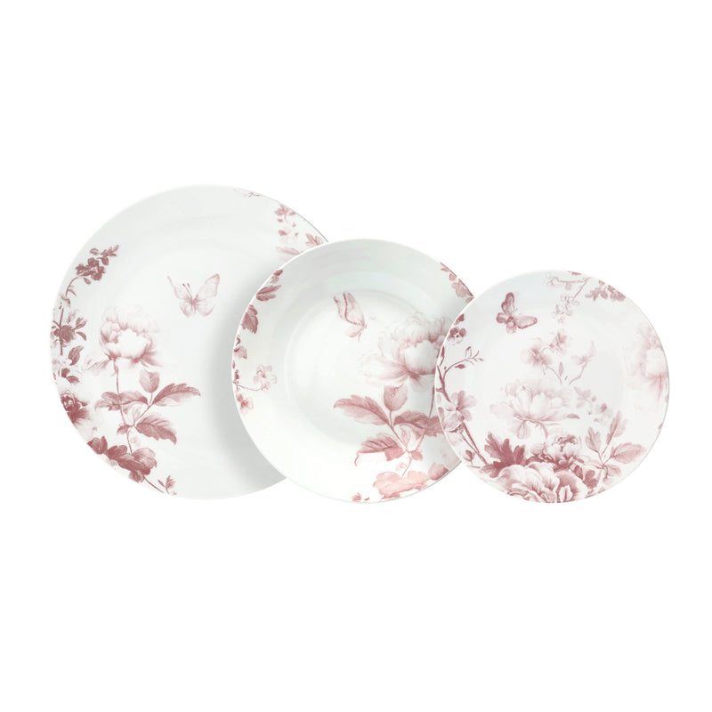 SERVIZIO PIATTI VIE EN ROSE ANDREA FONTEBASSO | in porcellana | 18pz
