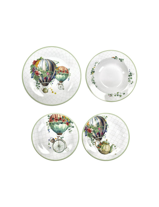 SERVIZIO PIATTI WONDERLAND BRANDANI | in porcellana | 18pz