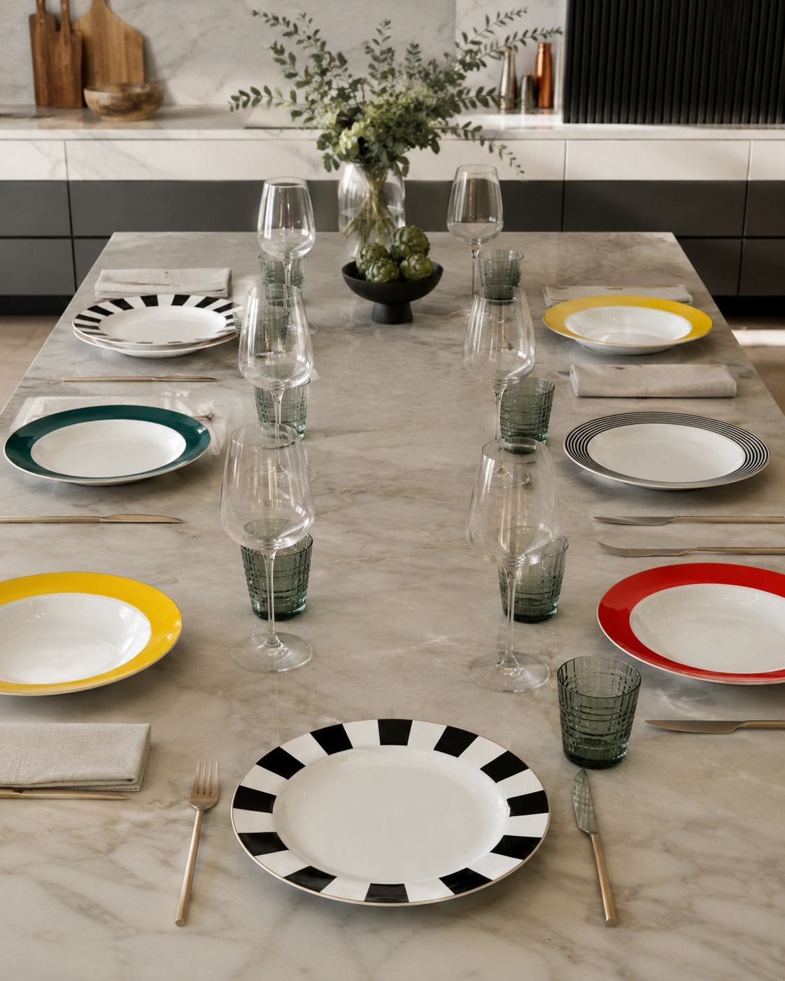 SERVIZIO PIATTI ROYAL FADE MAISON | in porcellana | 18pz