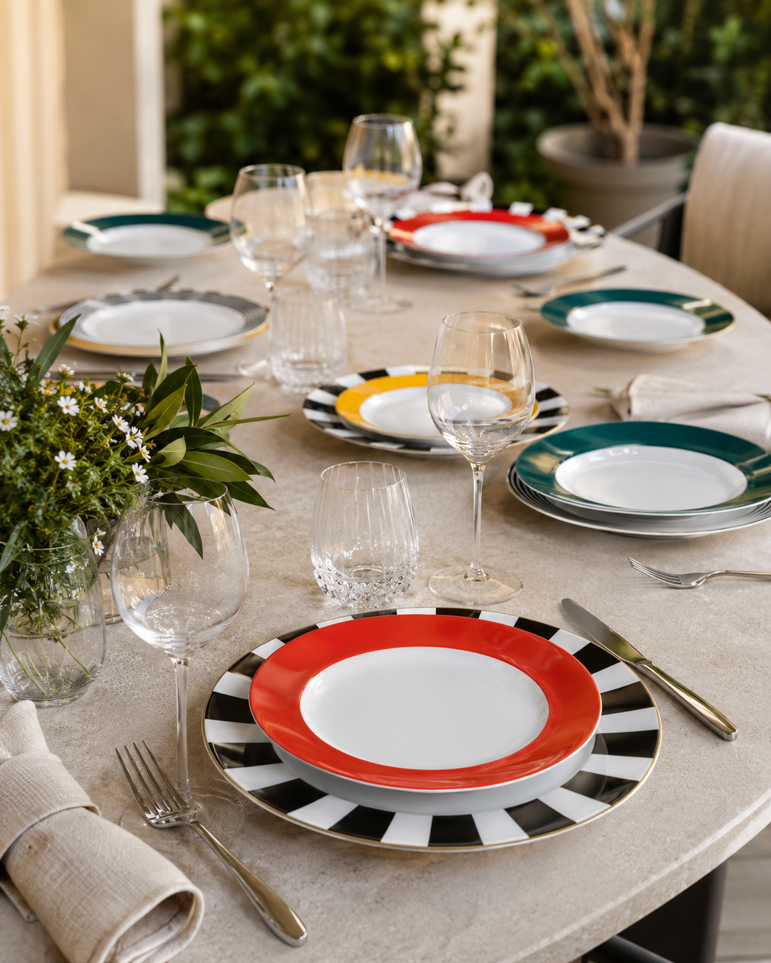 SERVIZIO PIATTI ROYAL FADE MAISON | in porcellana | 18pz