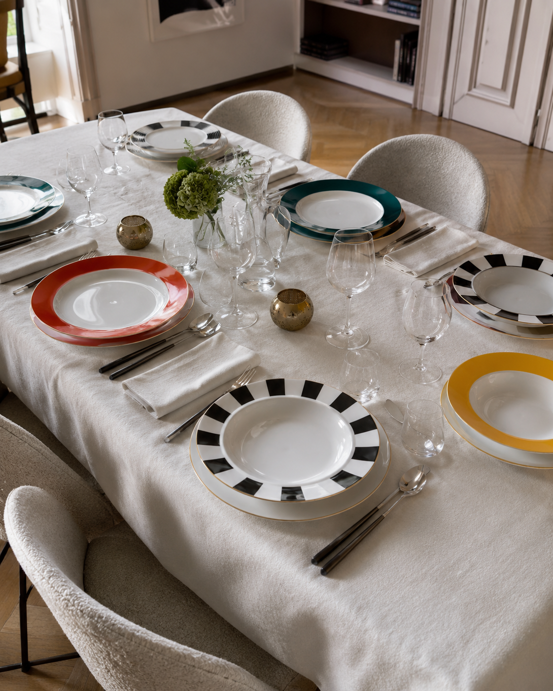 SERVIZIO PIATTI ROYAL FADE MAISON | in porcellana | 18pz