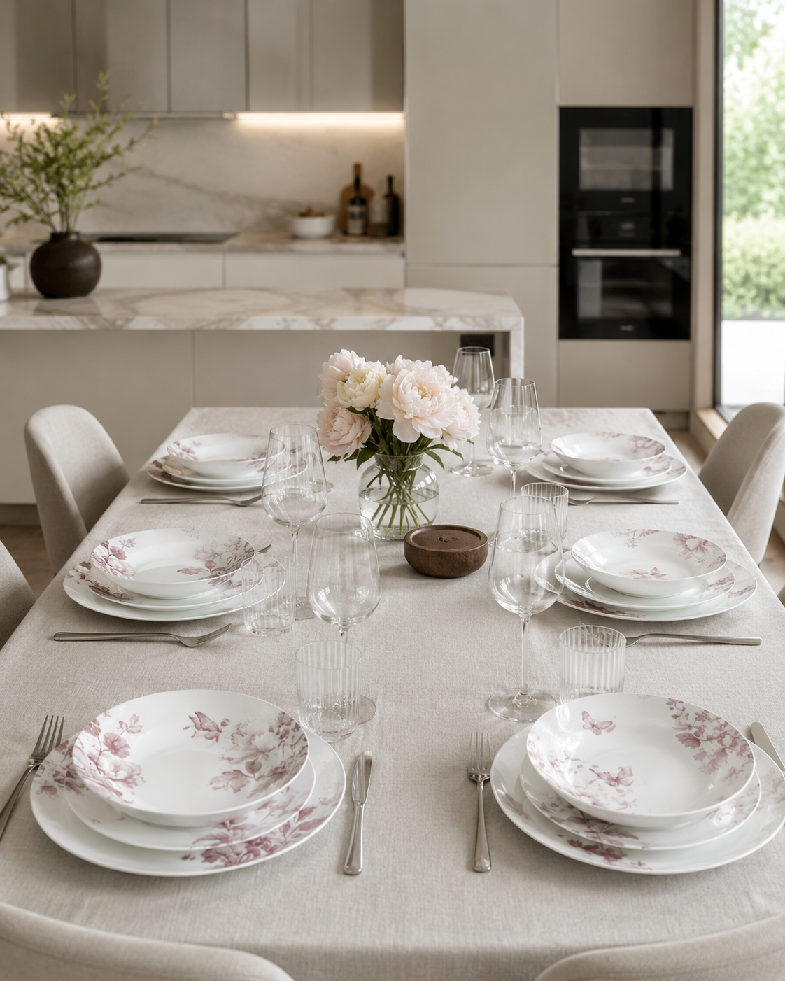SERVIZIO PIATTI VIE EN ROSE ANDREA FONTEBASSO | in porcellana | 18pz