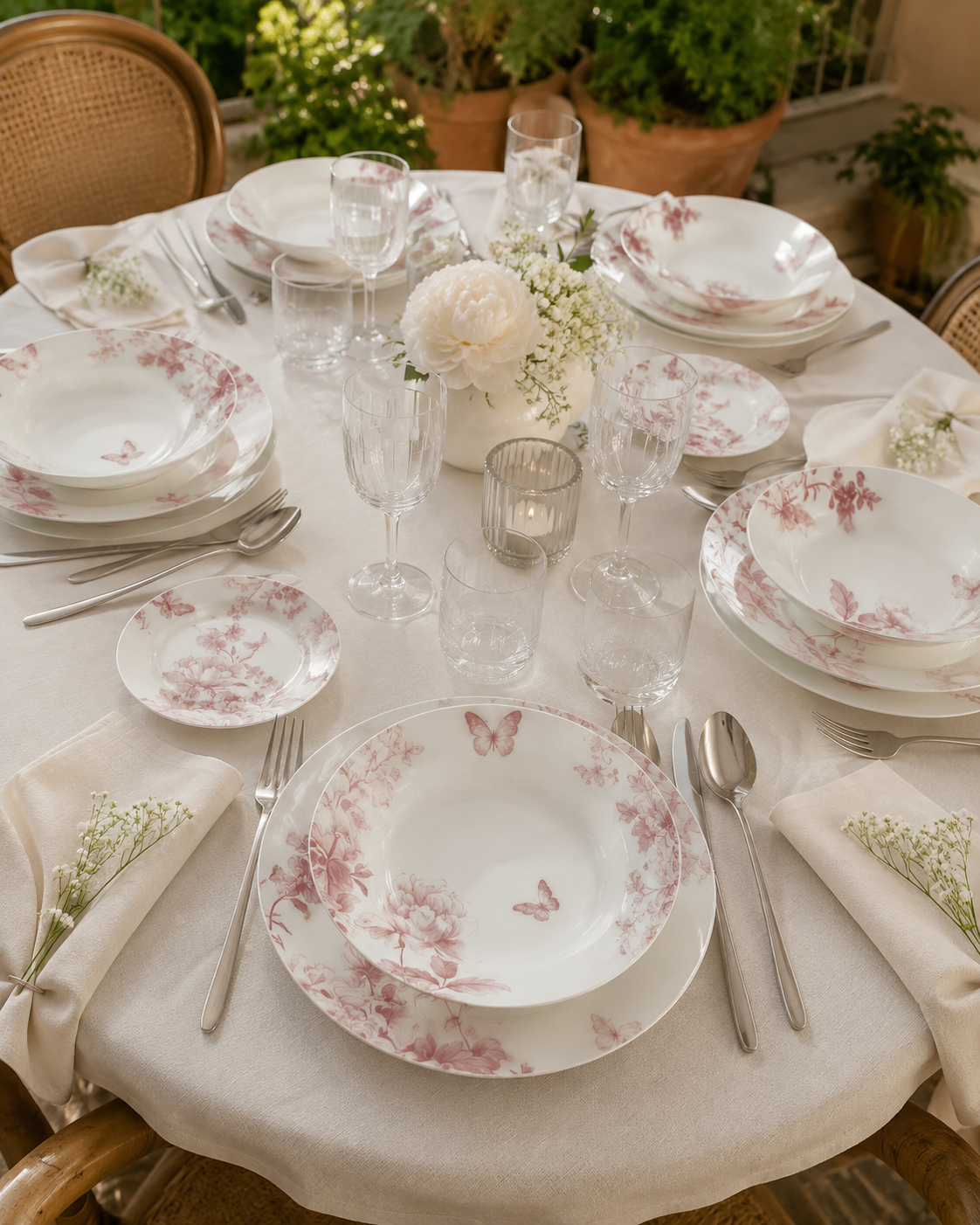SERVIZIO PIATTI VIE EN ROSE ANDREA FONTEBASSO | in porcellana | 18pz