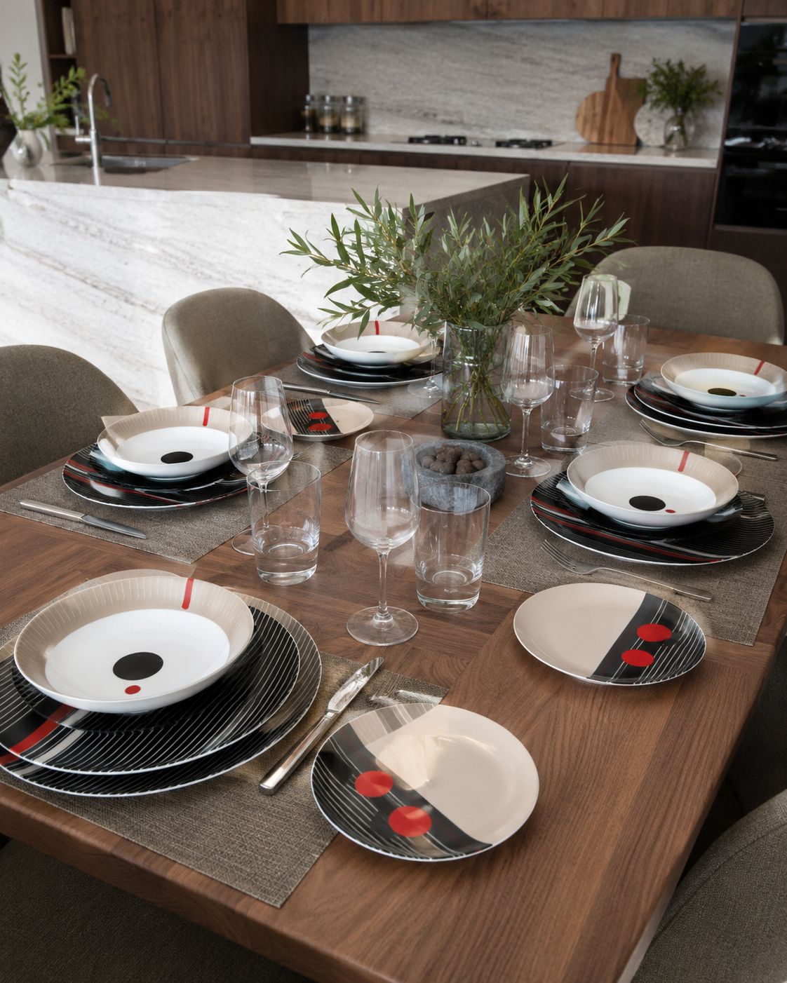 SERVIZIO TAVOLA JAPAN FADE MAISON | in porcellana | 18pz
