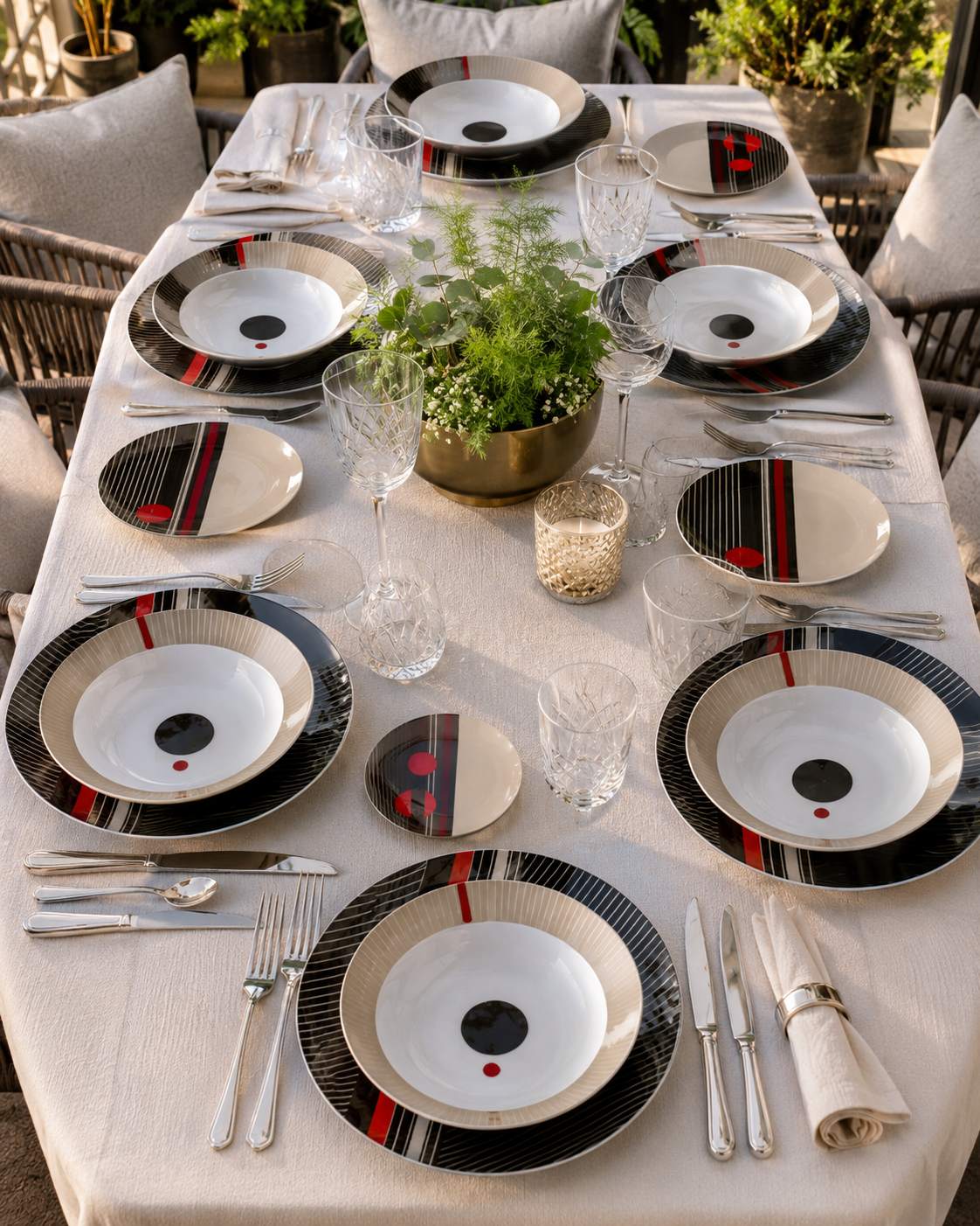 SERVIZIO TAVOLA JAPAN FADE MAISON | in porcellana | 18pz