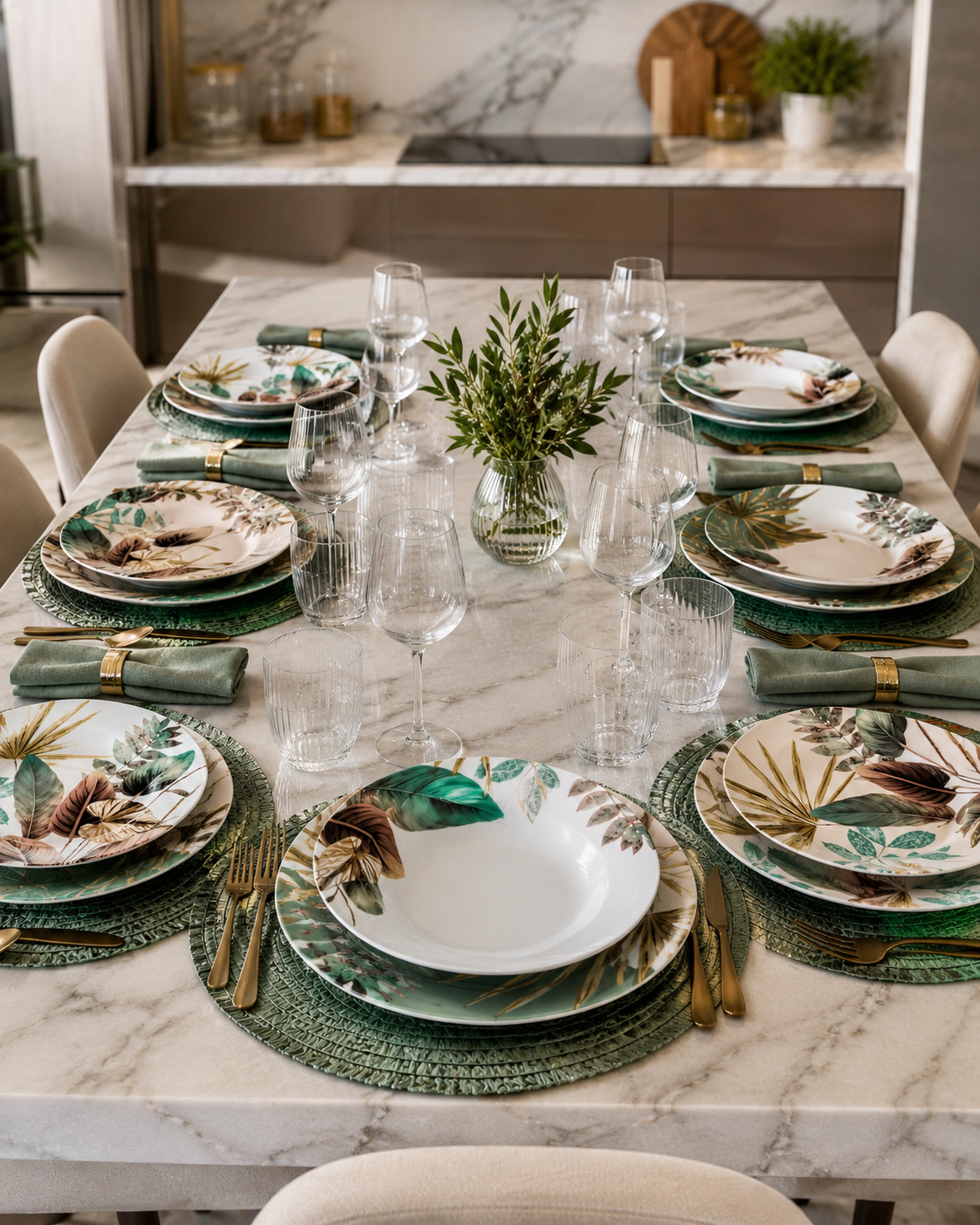SERVIZIO TAVOLA MALIKA 2.0 FADE MAISON | in porcellana | 18pz