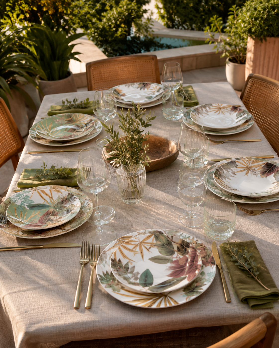SERVIZIO TAVOLA MALIKA 2.0 FADE MAISON | in porcellana | 18pz