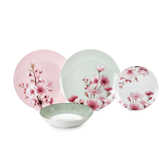 SERVIZIO TAVOLA SPRING FADE MAISON | in porcellana | 18pz