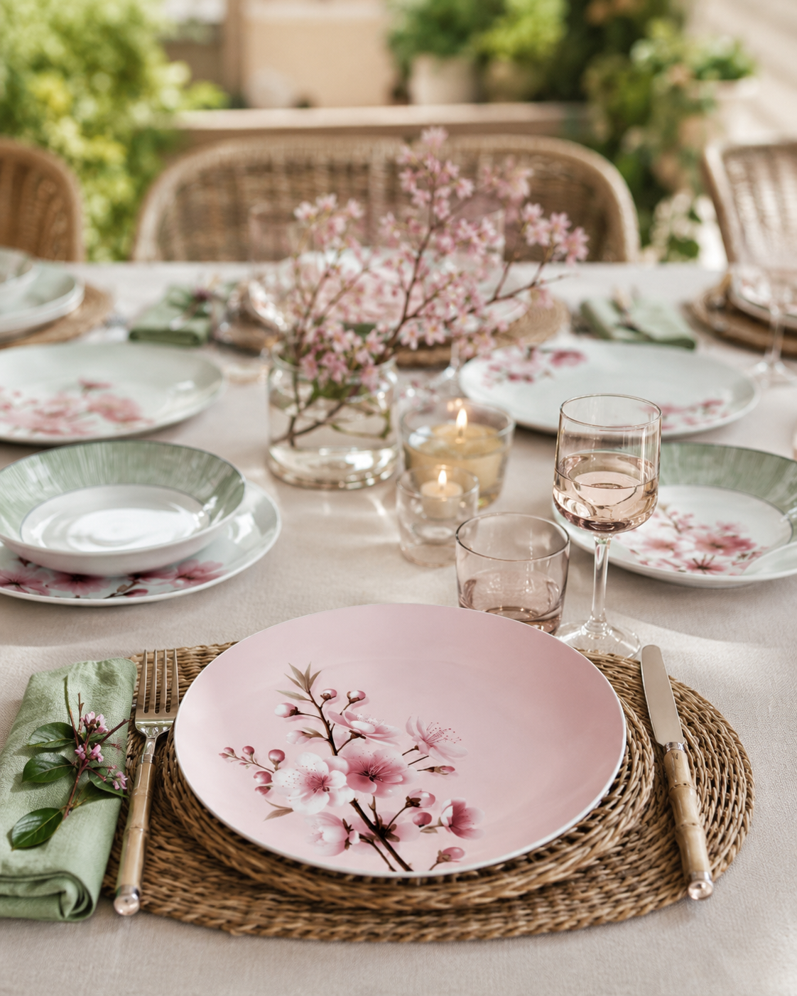 SERVIZIO TAVOLA SPRING FADE MAISON | in porcellana | 18pz