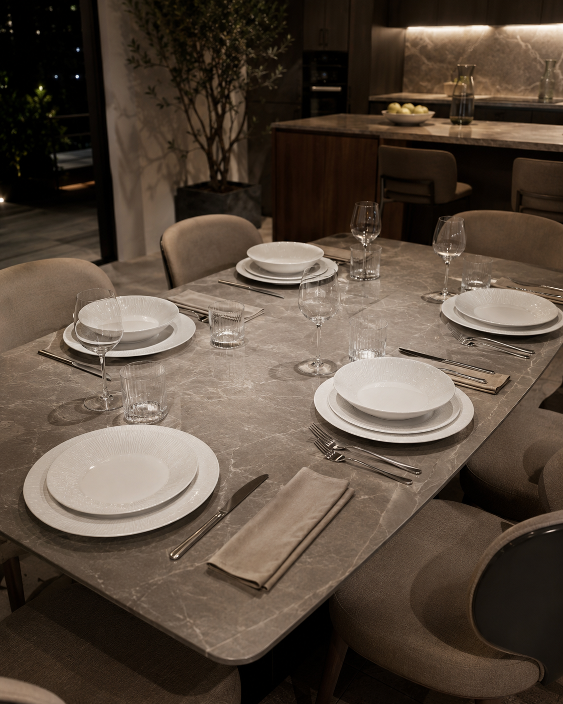 SERVIZIO TAVOLA WOOD FADE MAISON | in porcellana | 18pz