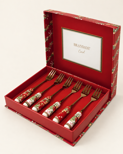 SET FORCHETTINE CAROL BRANDANI | in ceramica e inox | 6pz