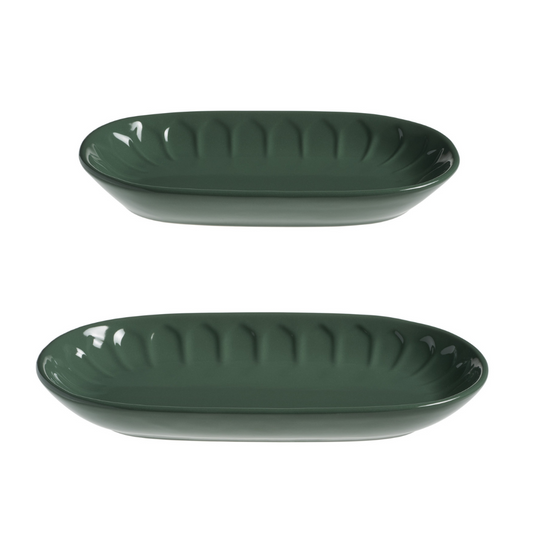 SET VASSOI DA PORTATA MADRIGAL GALBIATI MILANO | in ceramica vari colori | 2pz