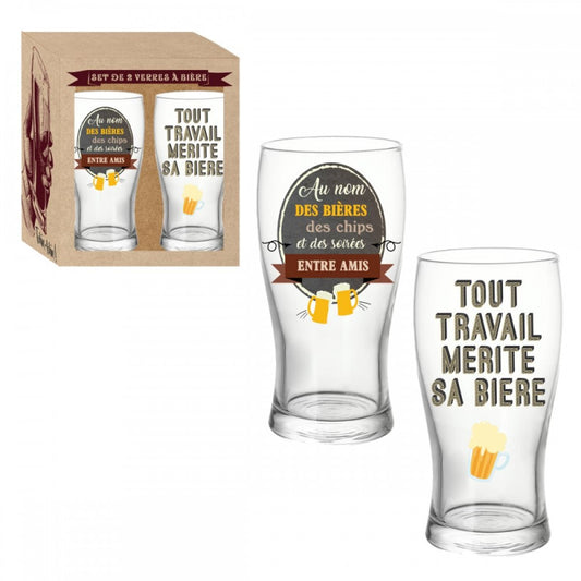 SET CALICI BIRRA ENESCO | in vetro | 2pz