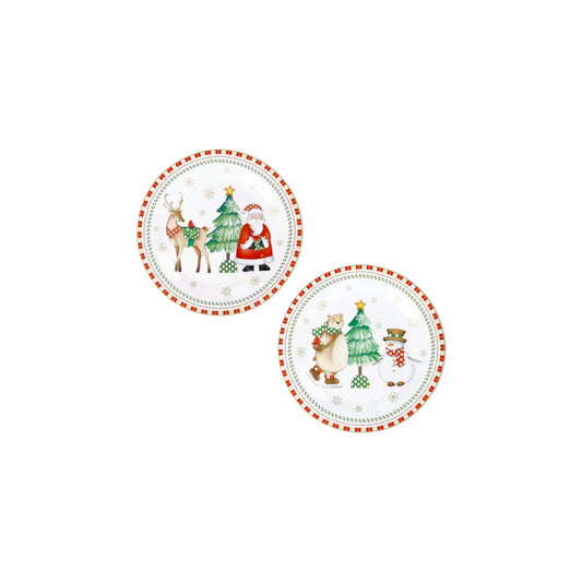SET PIATTI DESSERT DOLCE RACCONTI BRANDANI | in porcellana | 2pz