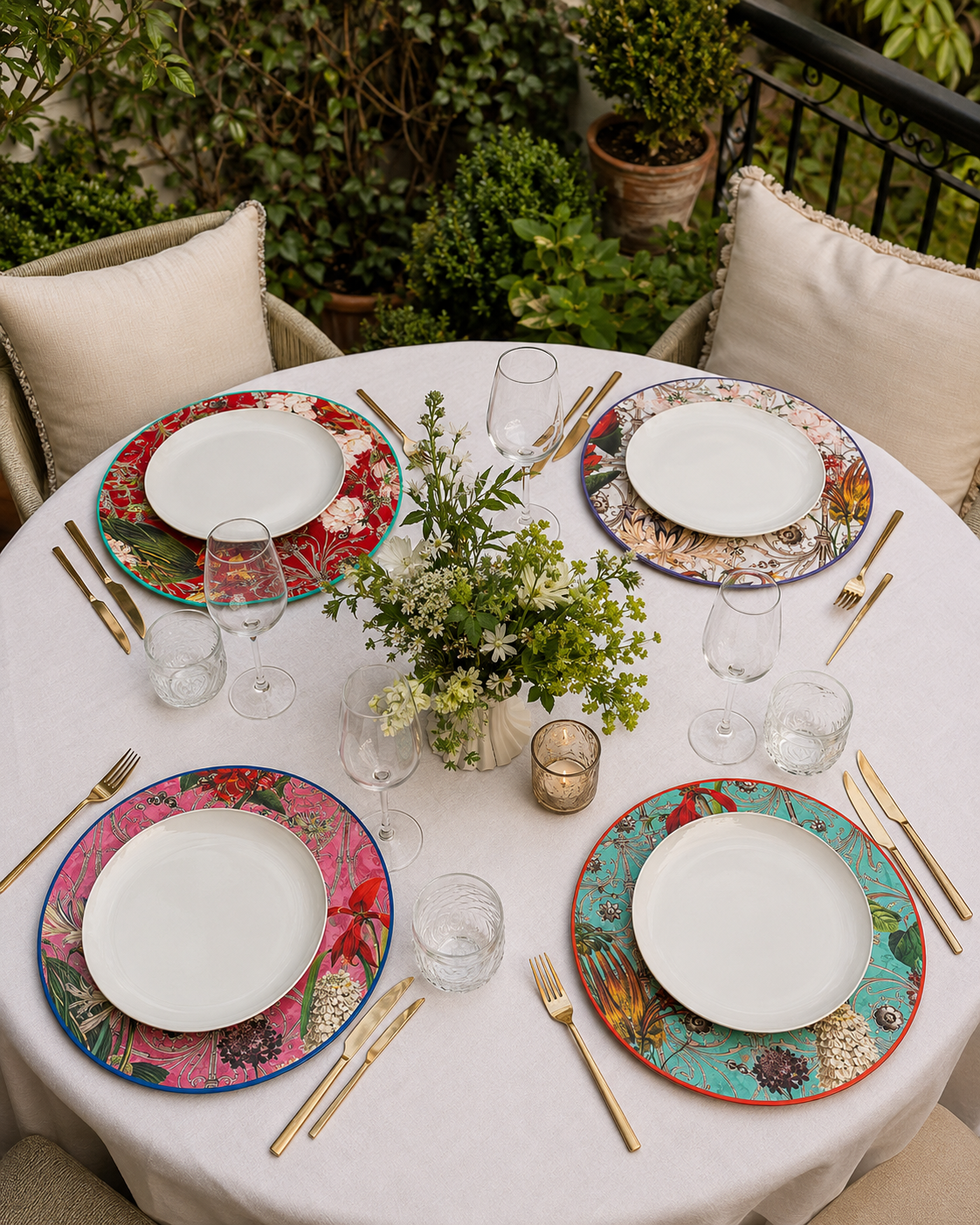 SET SOTTOPIATTI ROYAL HENRIETTE | in pvc e mdf | 4pz