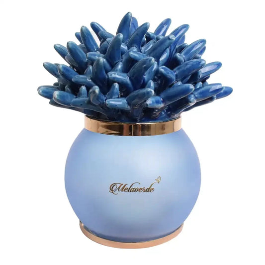 LAMPADA SFERA ANEMONE MELAVERDE | in vetro e ceramica di Capodimonte vari colori | varie misure