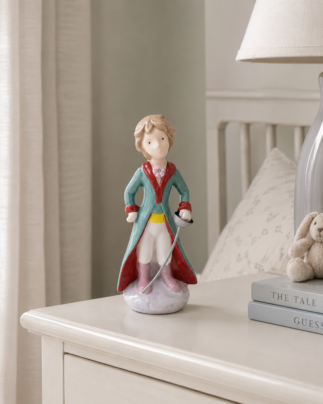 STATUINA PICCOLO PRINCIPE L'INFINITO BOMBONIERE  | in porcellana | 7x5x14cm