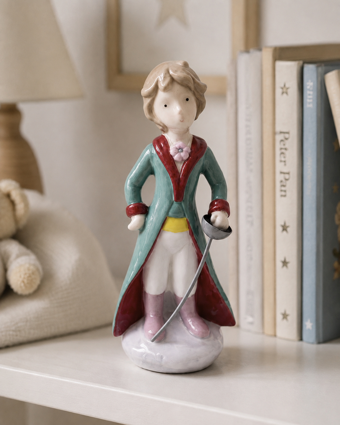 STATUINA PICCOLO PRINCIPE L'INFINITO BOMBONIERE  | in porcellana | 7x5x14cm