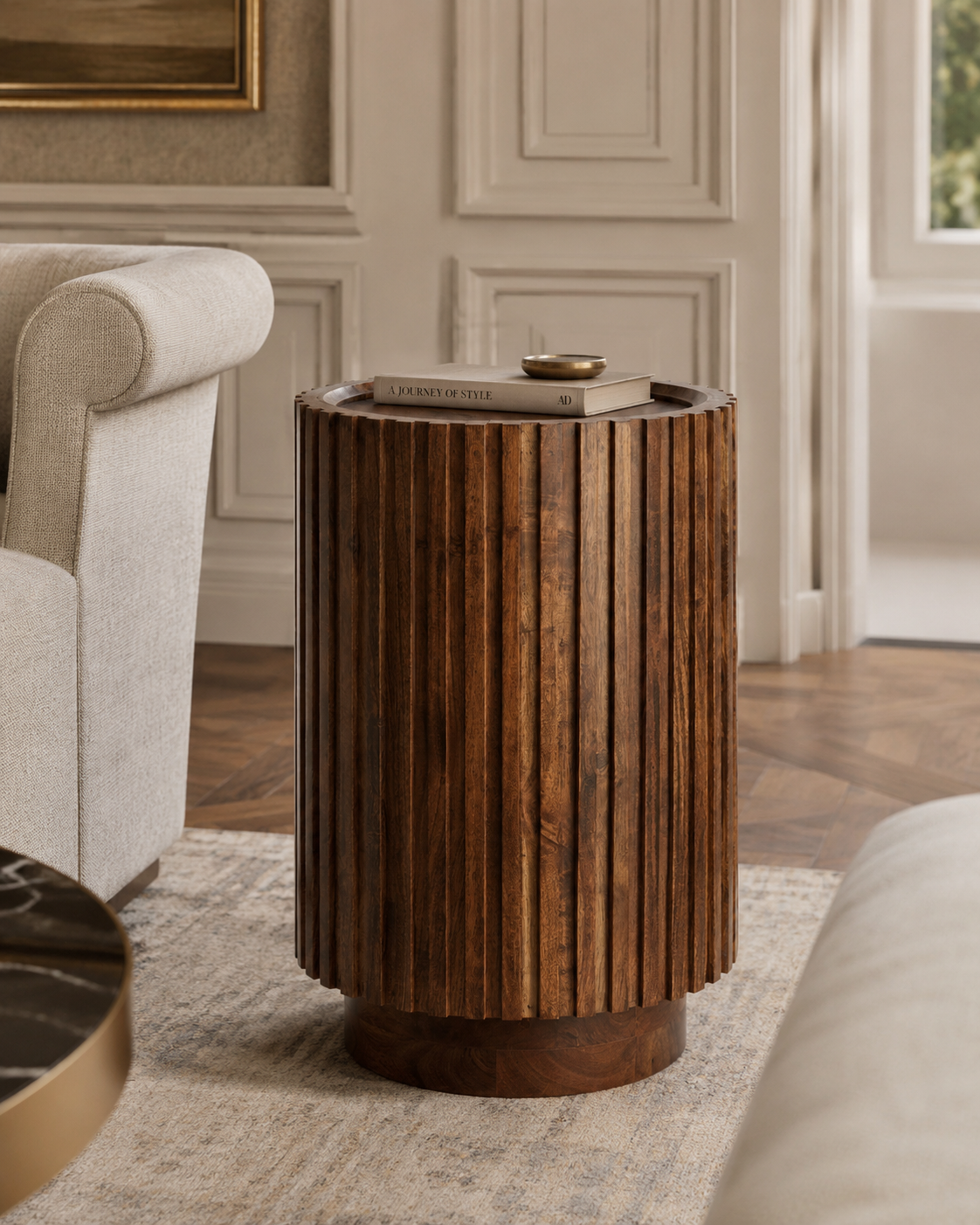 TAVOLINO KIYOSE LIGHT&LIVING | in legno di acacia | Ø33x47cm