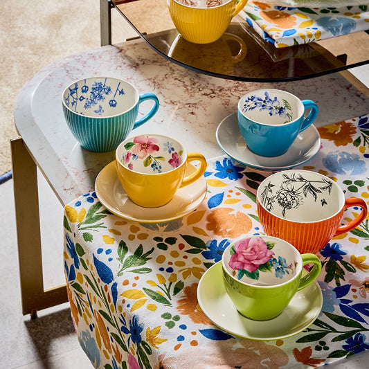 TAZZA CON PIATTINO NEW MILK ANDREA FONTEBASSO | in ceramica vari colori