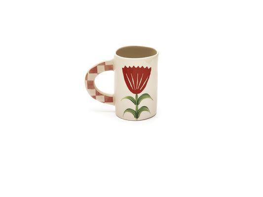 TAZZA FLOWER&STRIPE BRUCO | in ceramica vari colori