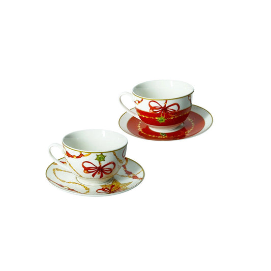 TAZZE DA THE' GIOCO DI LUCI BRANDANI | in new bone china | 2pz
