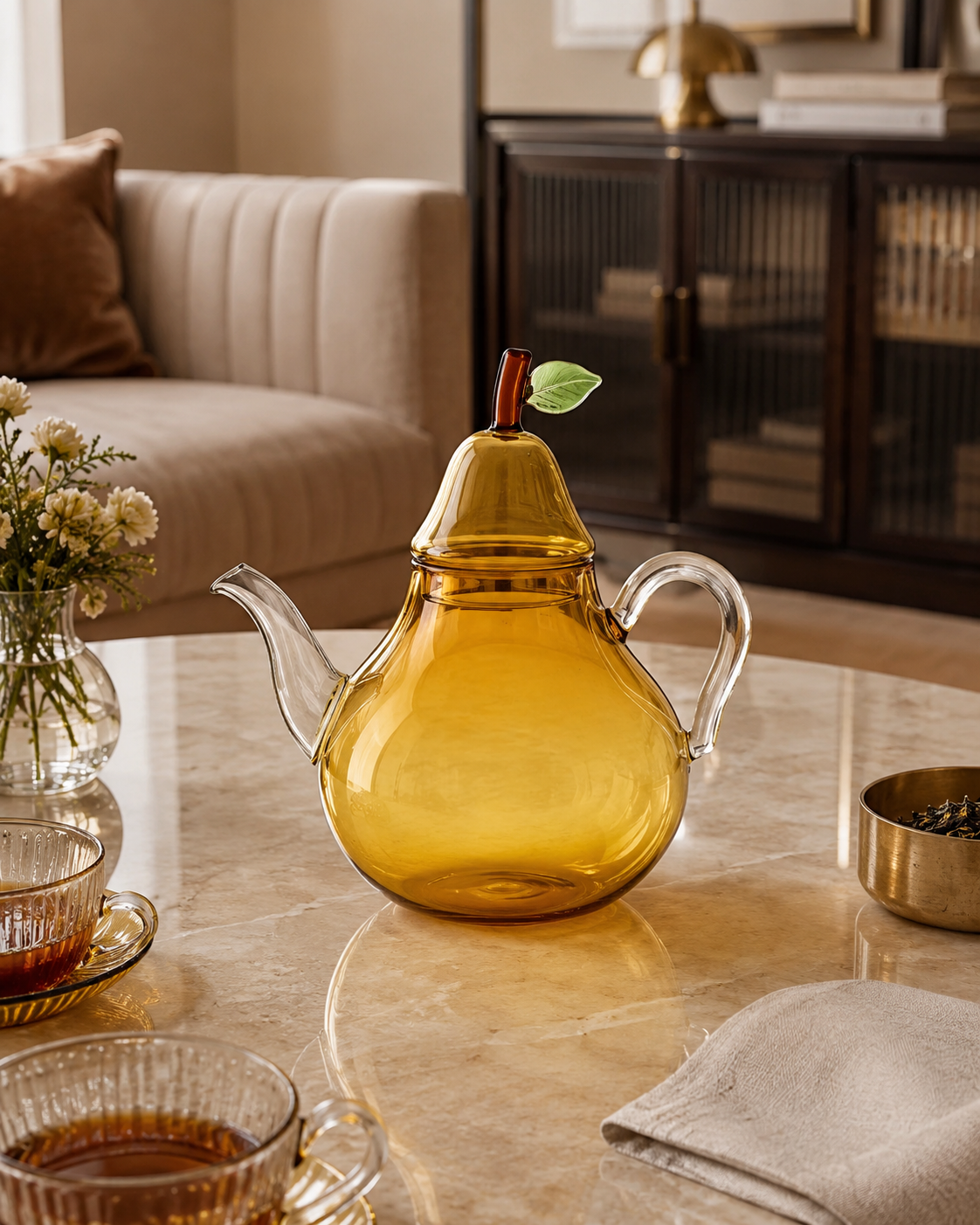 THÉIÈRE POIRE ICHENDORF MILANO | en verre borosilicate
