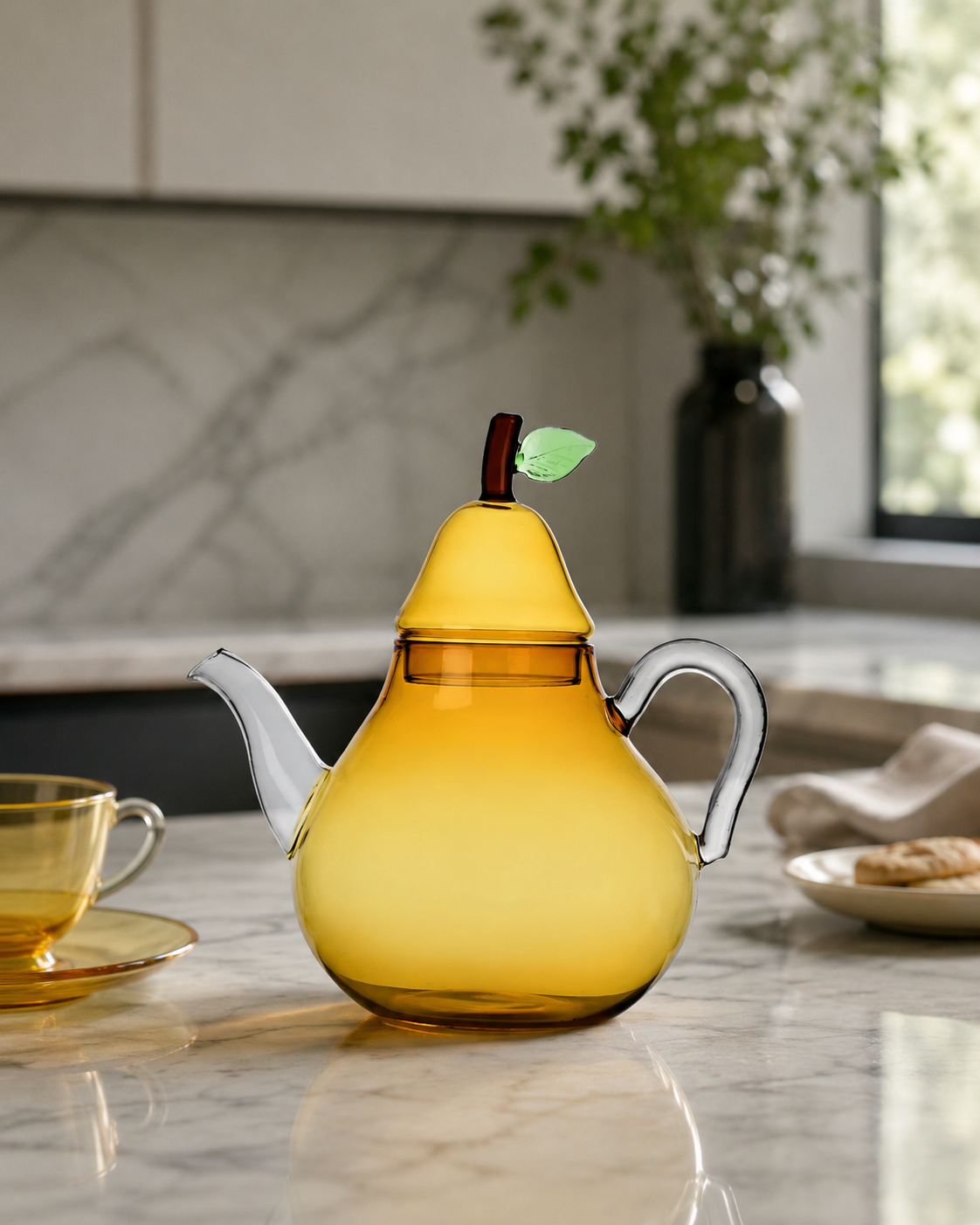 THÉIÈRE POIRE ICHENDORF MILANO | en verre borosilicate