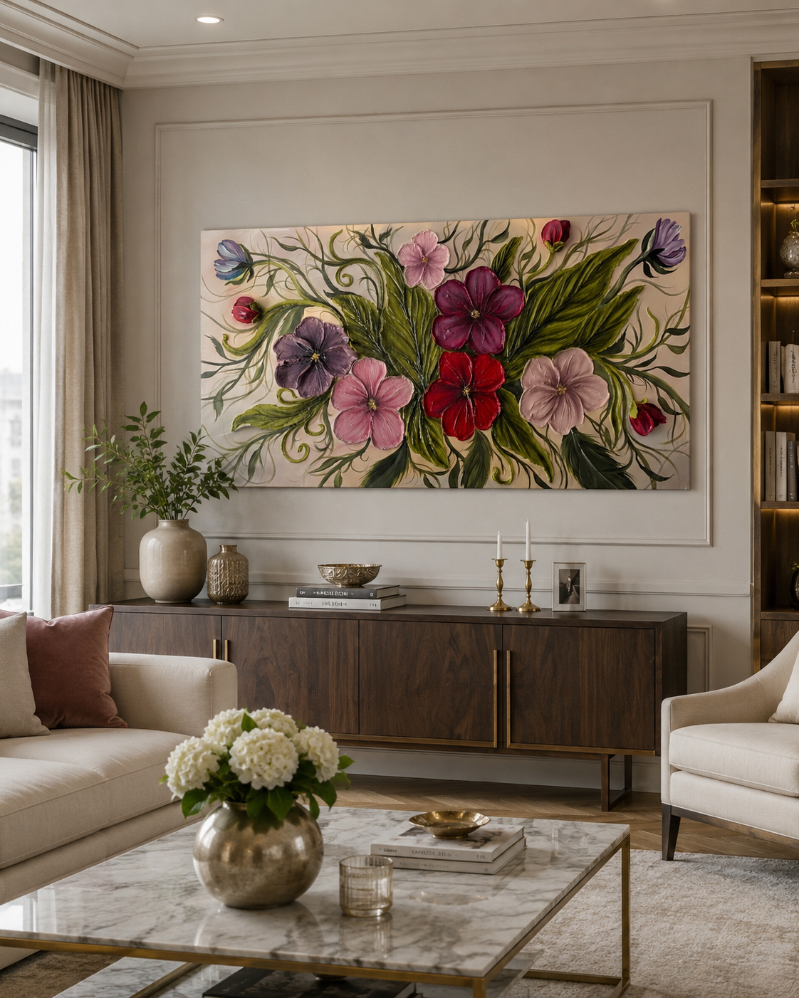 TELA PINK PALETTE ART MAIORA | tecnica a rilievo | 130x70cm