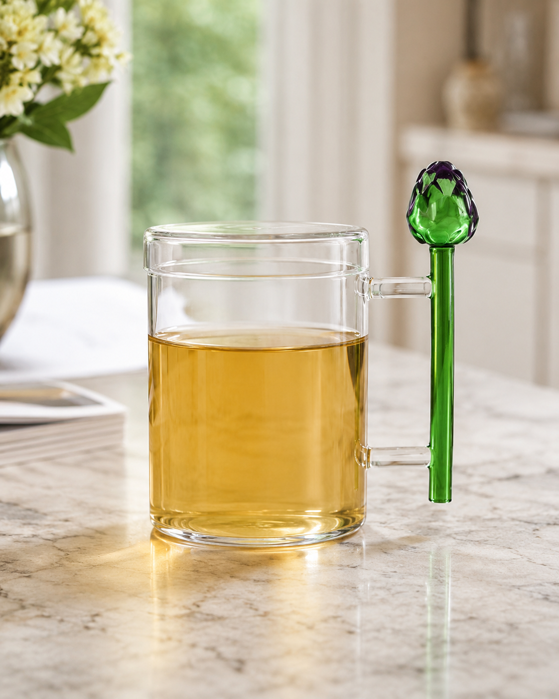 TISANIÈRE ARTICHAUT VEGETABLES ICHENDORF MILANO | en verre borosilicate