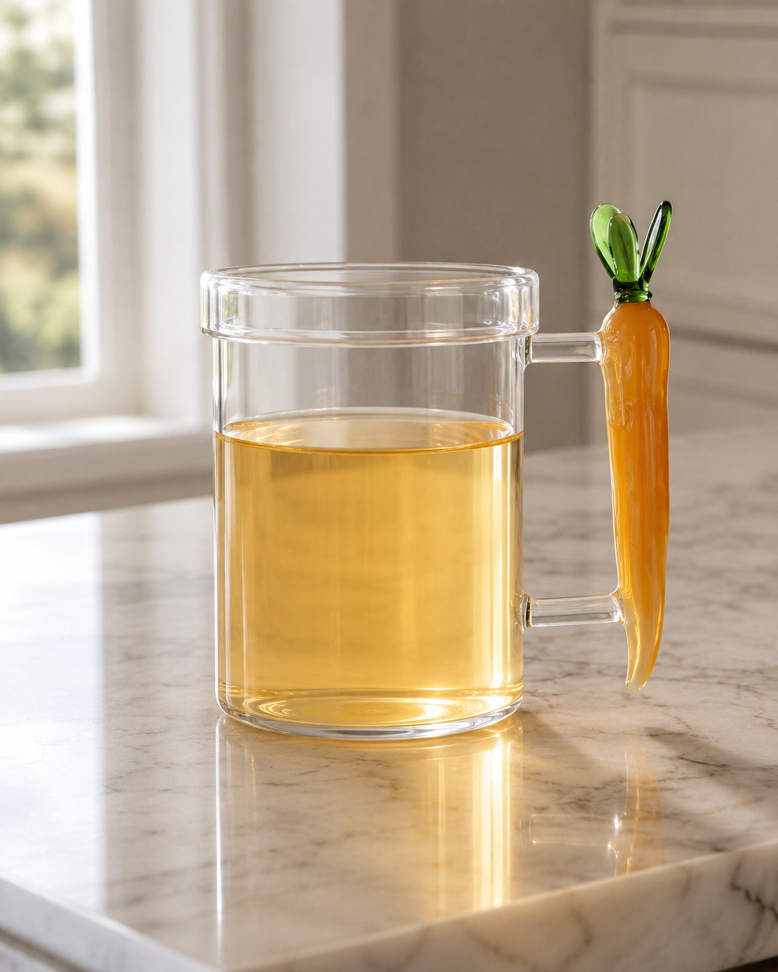 THÉIÈRE CAROTTE VEGETABLES ICHENDORF MILANO | en verre borosilicate