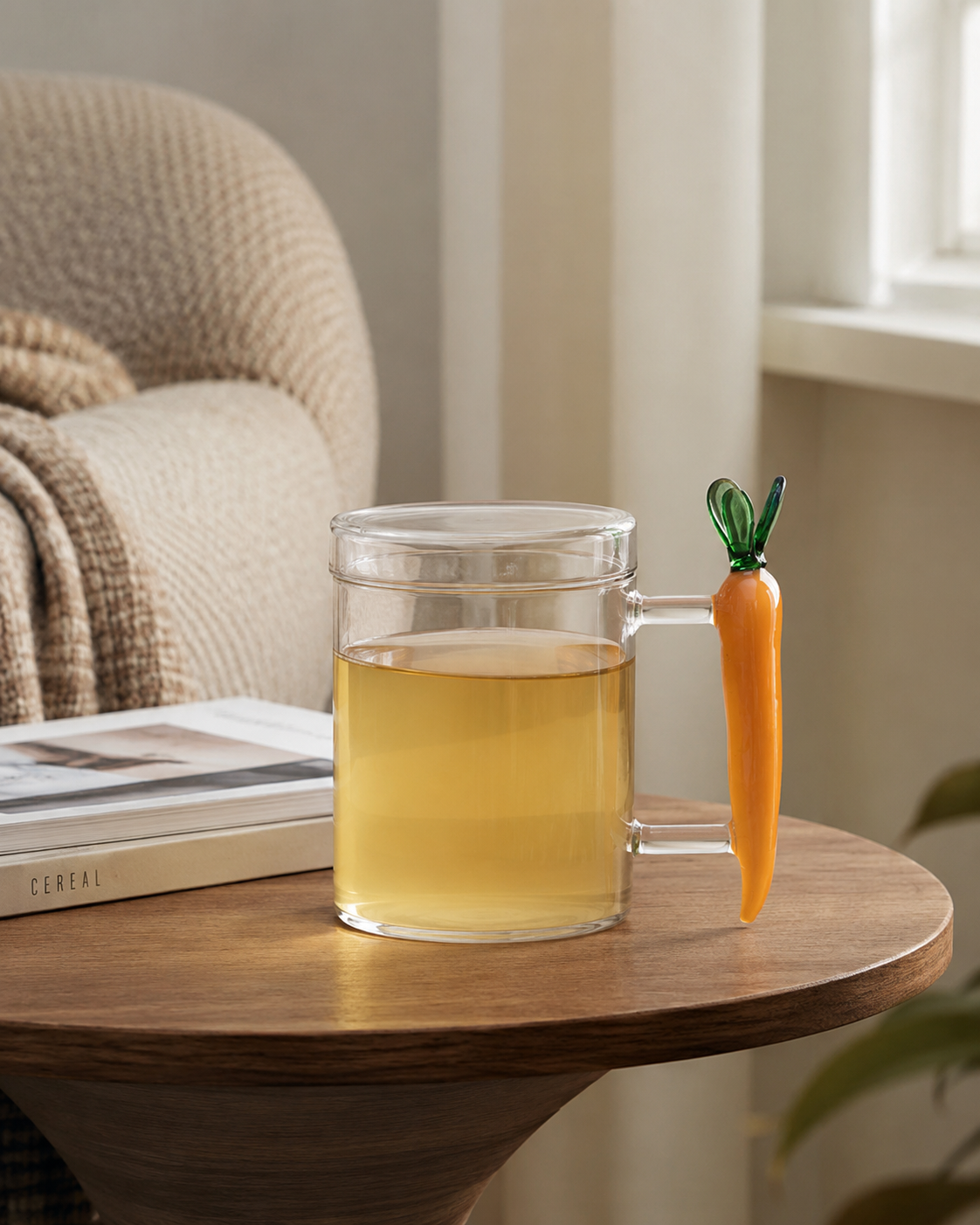 THÉIÈRE CAROTTE VEGETABLES ICHENDORF MILANO | en verre borosilicate
