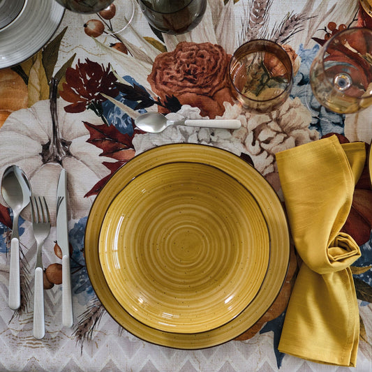 TOVAGLIA ZUCCHE MAISON SUCRÉE | in tessuto antimacchia | varie misure