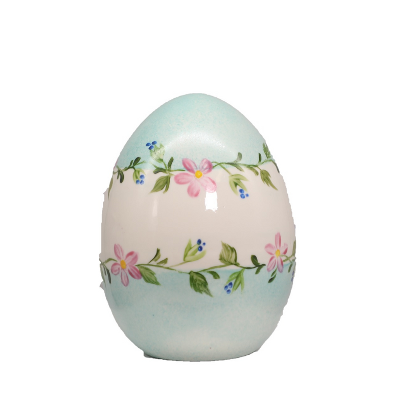 UOVO DIPINTO SBORDONE PORCELLANE - in porcellana Capodimonte vari colori - 10cm | Adele Cherie