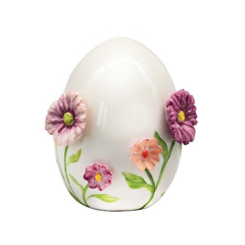 UOVO FIORI 3D SBORDONE PORCELLANE - in porcellana Capodimonte vari colori - varie misure | Adele Cherie